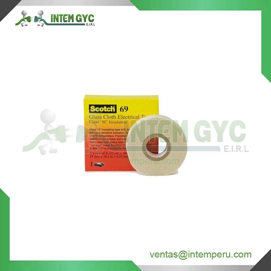 CINTA  FIBRA DE VIDRIO PARA ALTA TEMPERATURA SCOTCH - 69 3M