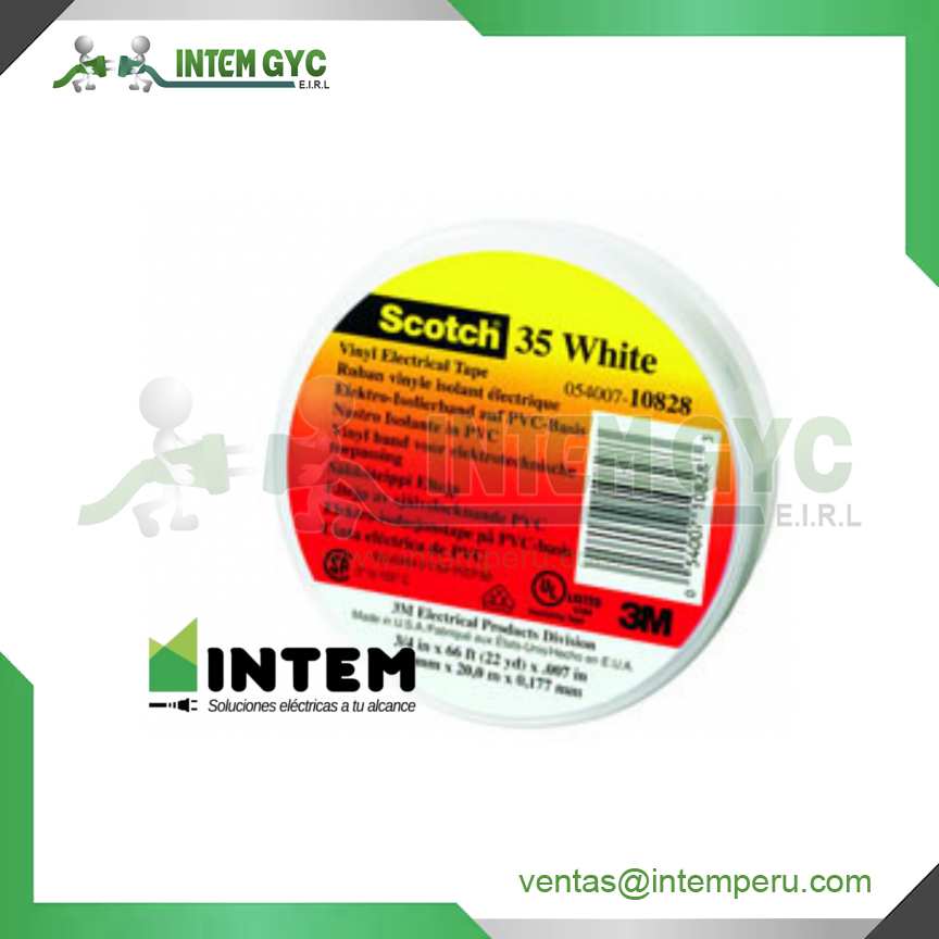 CINTA VINILICA SCOTCH 35 BLANCO