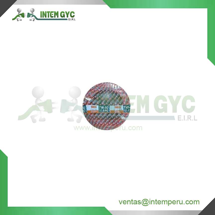 CABLE THW 10 AWG INDECO